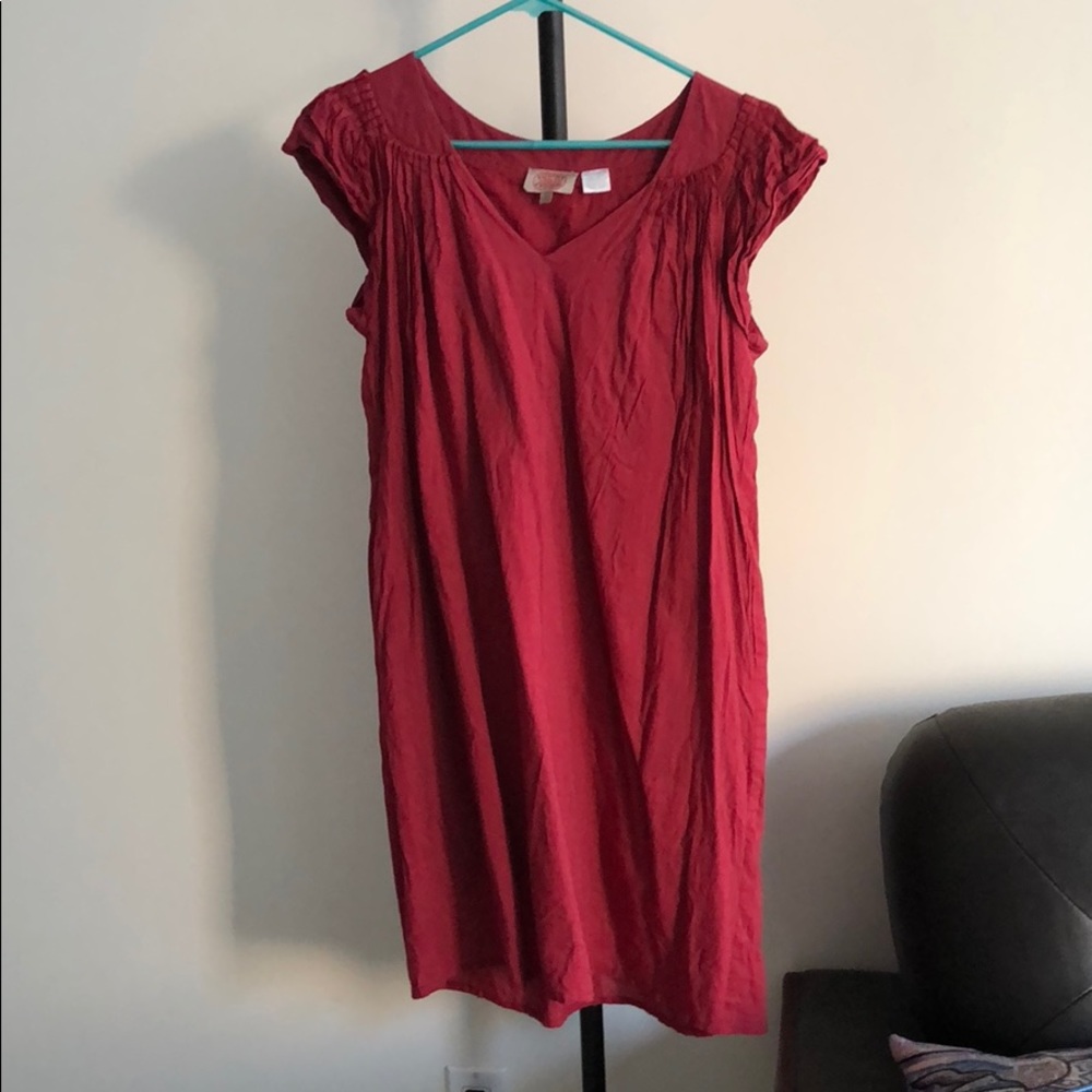 Red cotton dress